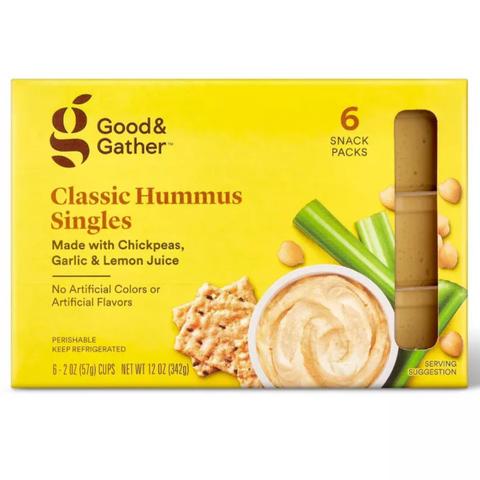 Good & Gather™ Classic Hummus Singles, 12oz, 6 Count