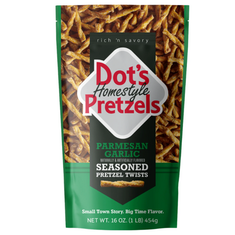 Dot's Homestyle Pretzels Parmesan Garlic Seasoned Pretzel Twists, 16 oz