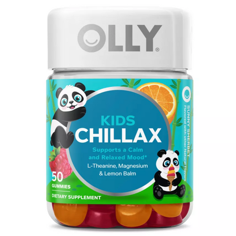 OLLY Kids Chillax Supplement Gummies with Magnesium, L-Theanine & Lemon Balm, 50 Ct