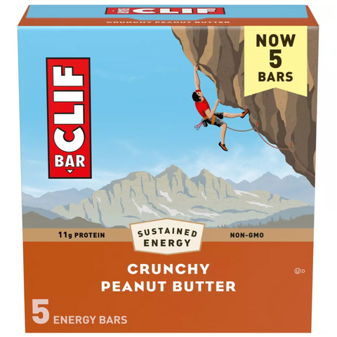 Clif Bar Crunchy Peanut Butter Energy Bars, 5 Ct