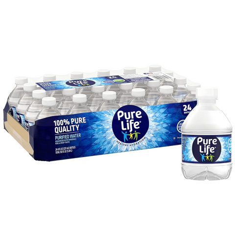 Nestle Pure Life Purified Water, Plastic Bottled Water, 8 fl oz., 24 Ct