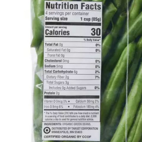 Good & Gather™ Organic Steam-in-Bag Green Beans, 12oz