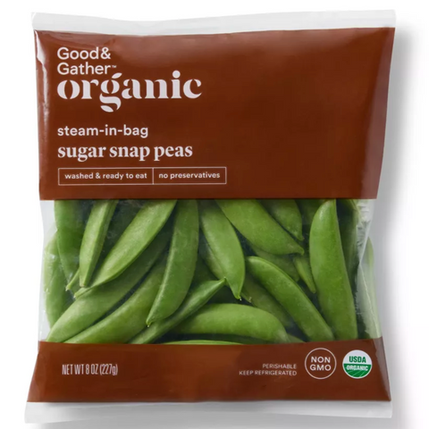 Good & Gather™ Organic Steam-in-Bag Sugar Snap Peas, 8oz