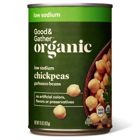 Good & Gather™ Organic Low Sodium Chickpeas Garbanzo Beans, 15oz