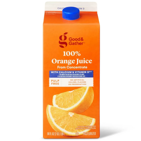 Good & Gather™ Pulp Free 100% Orange Juice From Concentrate w/ Calcium & Vitamin D, 64 fl oz