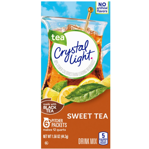 Crystal Light Sweet Tea Sugar Free Drink Mix, 6 Count