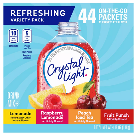 Crystal Light On The Go Variety Pack, 44 Count