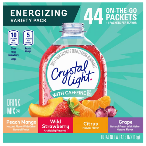 Crystal Light On The Go Energy Variety Pack, 44 Count