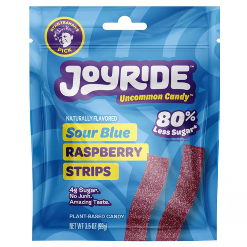 Joyride Sweets Blue Raspberry Candy Strips, 3.5oz