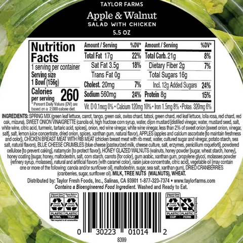 Taylor Farms Apple & Walnut Salad, 5.5oz