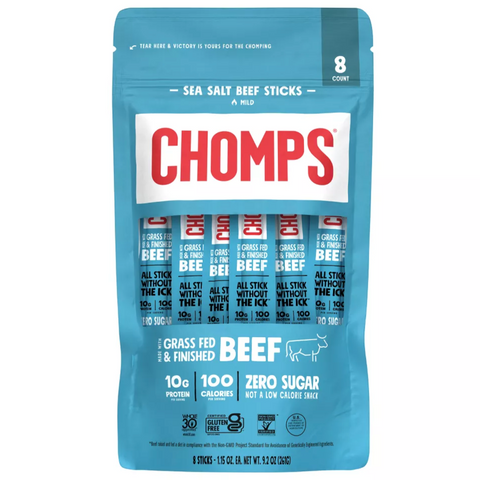 Chomps Sea Salt Beef, 9.2oz, 8 Count