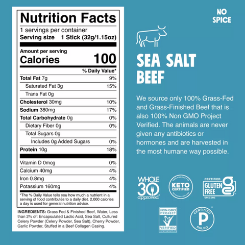 Chomps Sea Salt Beef, 9.2oz, 8 Count