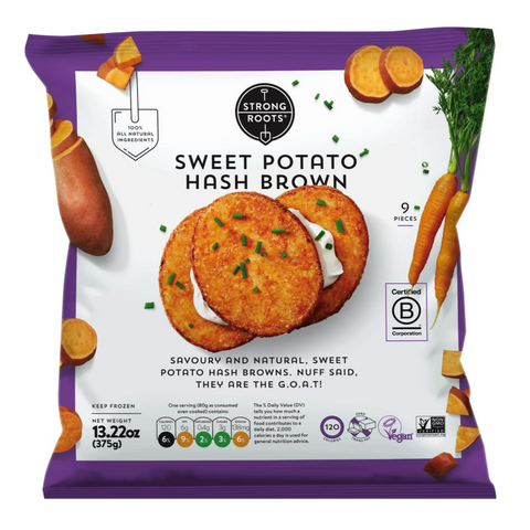 Strong Roots Sweet Potato Hash Brown Patties, 13.22 oz