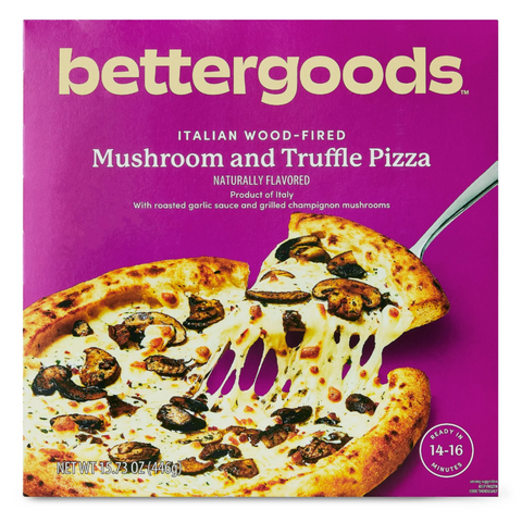 bettergoods Italian Wood-Fired Mushroom and Truffle Frozen Pizza, 15.73 oz