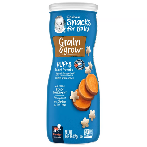 Gerber Puffs Sweet Potato Cereal Baby Snacks, 1.48oz