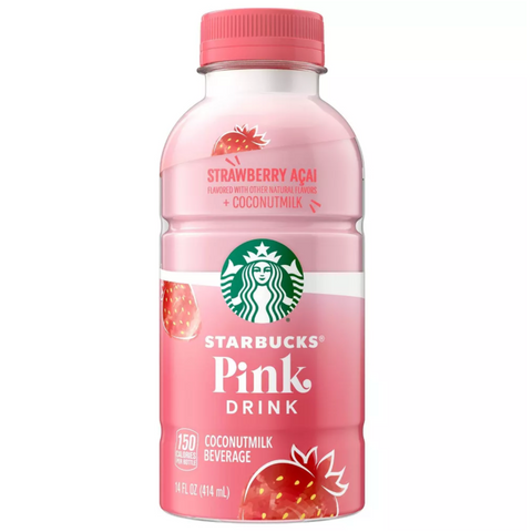 Starbucks Pink Drink Strawberry Acai + Coconut Milk, 14 fl oz