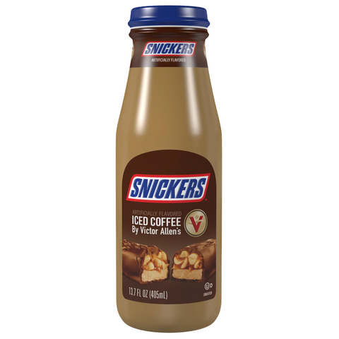 Victor Allen's Snickers Iced Coffee Latte, Ready to Drink, 13.7 oz