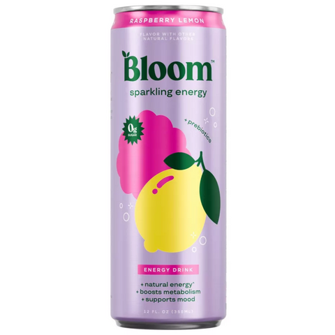 Bloom Raspberry Lemon Energy Drink, 12 fl oz