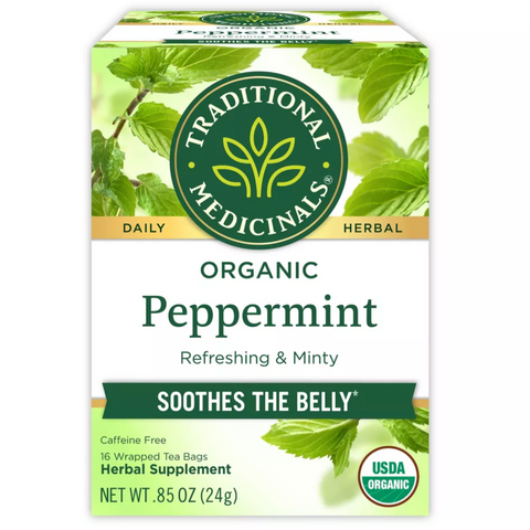 Traditional Medicinals Organic Peppermint Herbal Tea, 16 Count