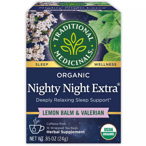 Traditional Medicinals Organic Nighty Night Valerian Herbal Tea, 16 Count