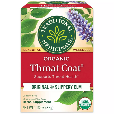 Traditional Medicinals Organic Throat Coat Herbal Dietary Supplement Herbal Tea, 16 Count