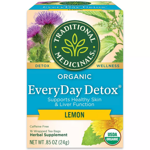 Traditional Medicinals Organic EveryDay Detox Lemon Herbal Tea, 16 Count