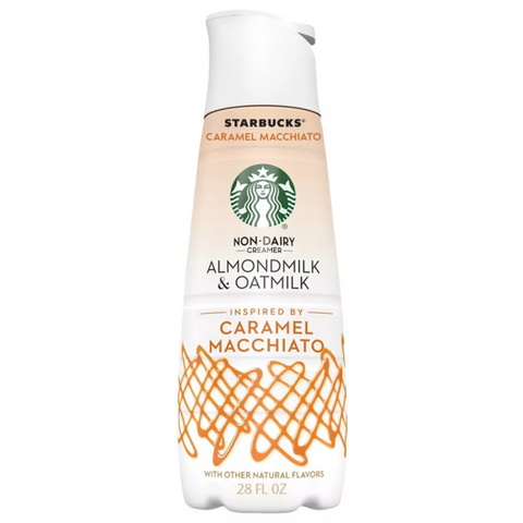 Starbucks Almond Milk and Oat Milk Caramel Macchiato Coffee Creamer, 28 fl oz