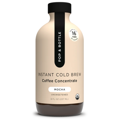 Pop & Bottle Instant Cold Brew Coffee Concentrate, Mocha, Shelf-Stable, 8 fl oz