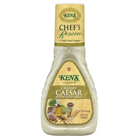 Ken's Steak House Chef's Reserve Creamy Caesar with Roasted Garlic Dressing, 9 fl oz