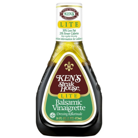 Ken's Steak House Lite Balsamic Vinaigrette Salad Dressing, 16oz