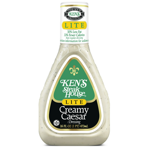 Ken's Steak House Lite Creamy Caesar Salad Dressing, 16oz