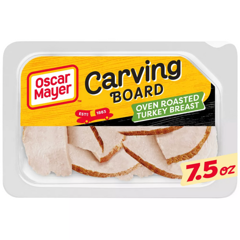 Oscar Mayer Carving Board Oven Roasted Turkey Breast Sliced Lunch Meat, 7.5oz