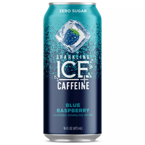 Sparkling Ice + Caffeine Blue Raspberry, 16 fl oz