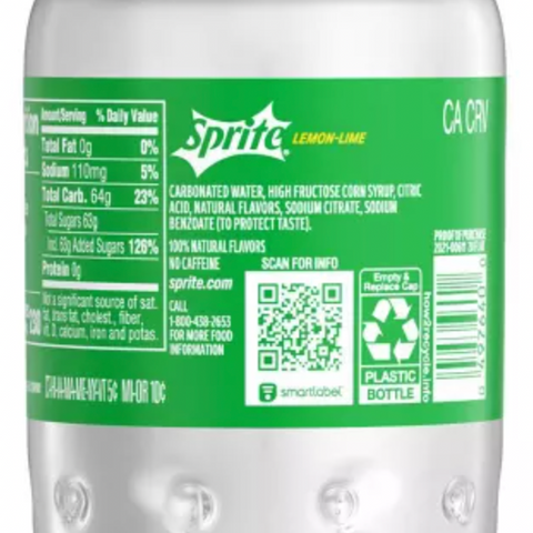 Sprite Lemon Lime Soda Pop, 20 fl oz