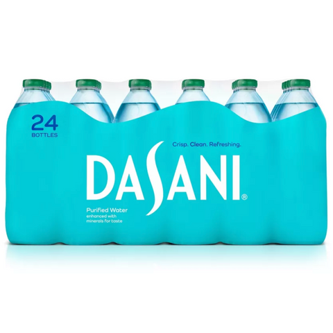 Dasani Purified Water, 16.9oz bottles, 24 Ct