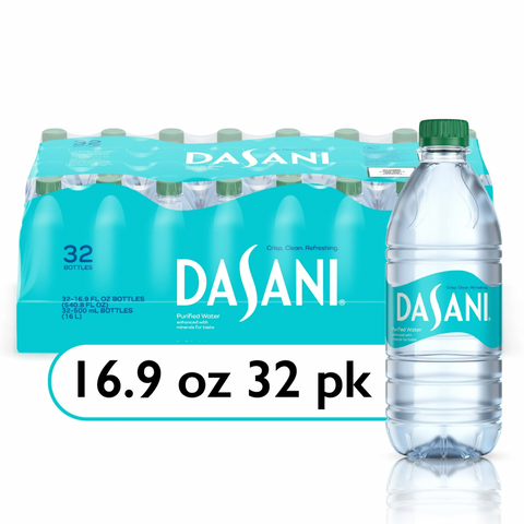 Dasani Purified Water, 16.9oz bottles, 32 Ct