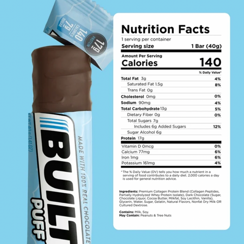 Built Bar Coconut Puff Protein Bars, 4 Count