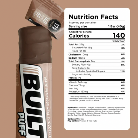 Built Bar Brownie Batter Protein Bars, 4 Count