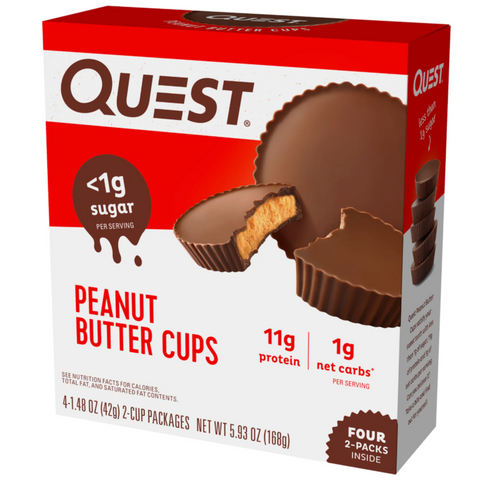 Quest Peanut Butter Cups, High Protein, Low Carb, Gluten Free, Keto Friendly, 4 Count