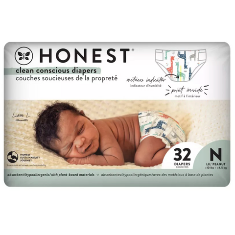 The Honest Company Clean Conscious Disposable Diapers - Newborn, 32 Ct