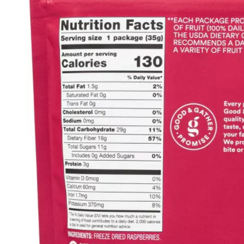 Good & Gather™ Freeze Dried Raspberries, 1.25oz