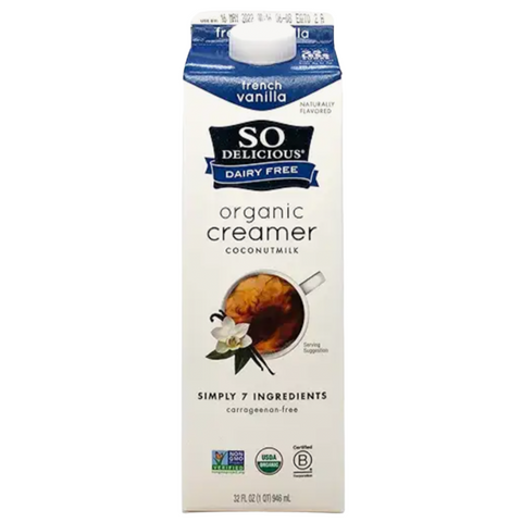 So Delicious organic Dairy Free French Vanilla Coconut-milk Creamer, 32 oz