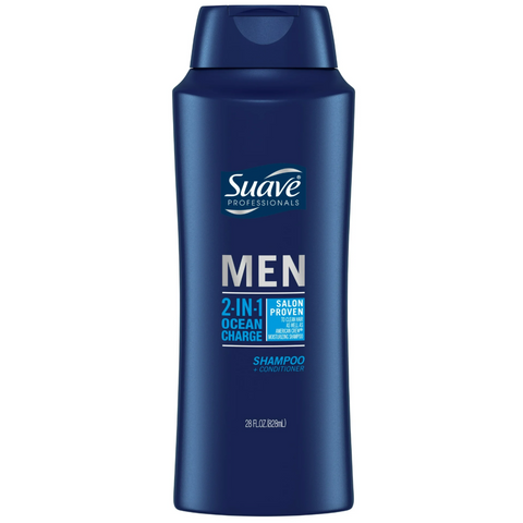 Suave Men 2-in-1 Ocean Charge Shampoo and Conditioner, 28 fl oz