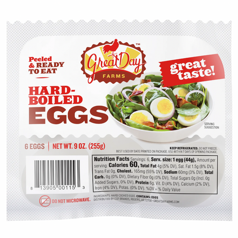 Hard Boiled Eggs, 6 Count