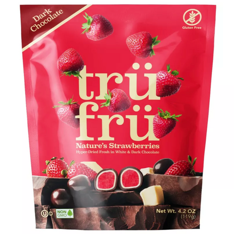 Tru Fru Hyper-Dried Strawberries Covered in Dark Chocolate Candy, 4.2oz