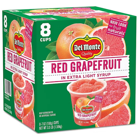 Del Monte Fruit Naturals Red Grapefruit, 7 oz., 8 Count