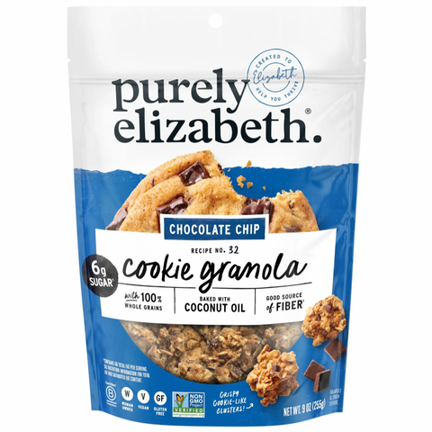 Purely Elizabeth, Cookie Granola, Gluten Free, Chocolate Chip, 9 oz