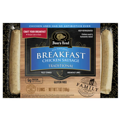 Boar's Head Breakfast Chicken Sausage, 4 Count