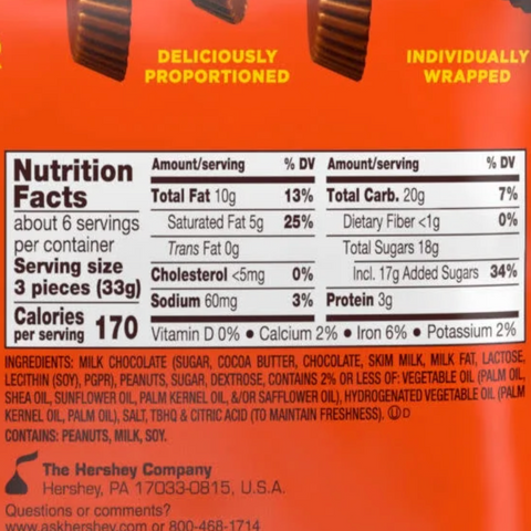 Reese's Thins Milk Chocolate Peanut Butter Cups Candy, 7.37 oz