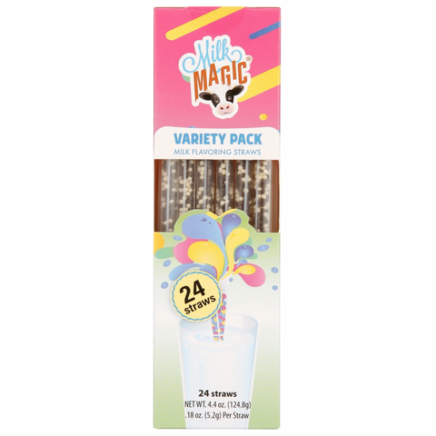 Milk Magic Straws, Variety, 24 Count